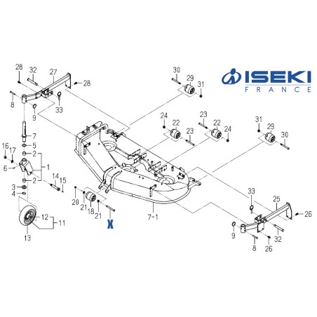 Axe Galet ISEKI (8595-501-006-00)