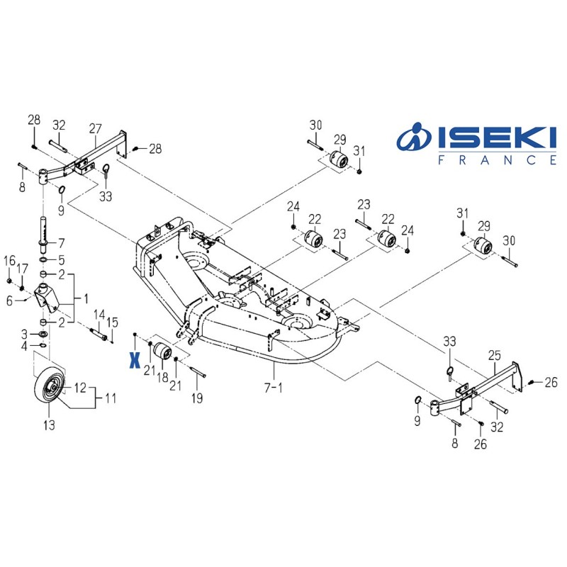 Écrou d'Axe ISEKI (V362-260-008-00)
