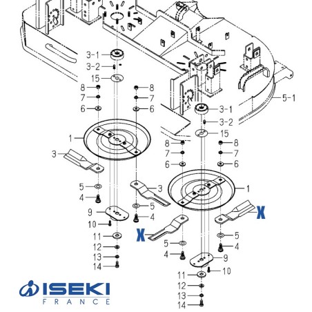 Lame Gauche ISEKI (8680-306-001-00)