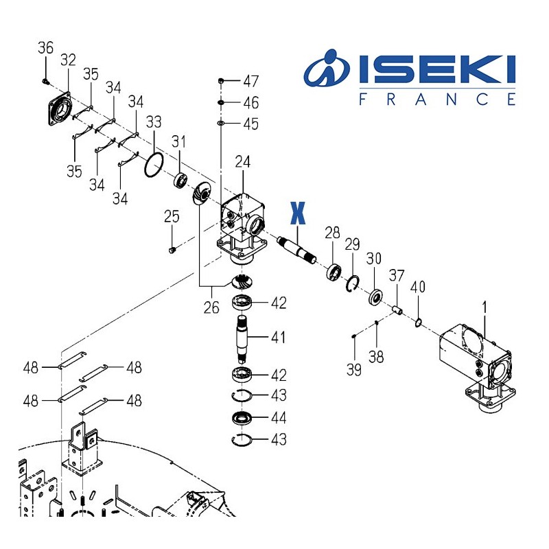 Arbre Liaison Boîtier D. ISEKI (8680-201-005-00)