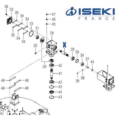 Arbre Liaison Boîtier D. ISEKI (8680-201-005-00)