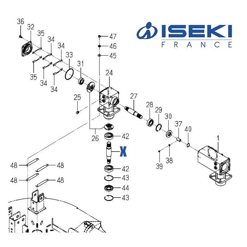 Arbre de Lame ISEKI (8680-201-006-00)