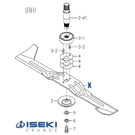 Lame Droite ISEKI (8668-306-052-00)