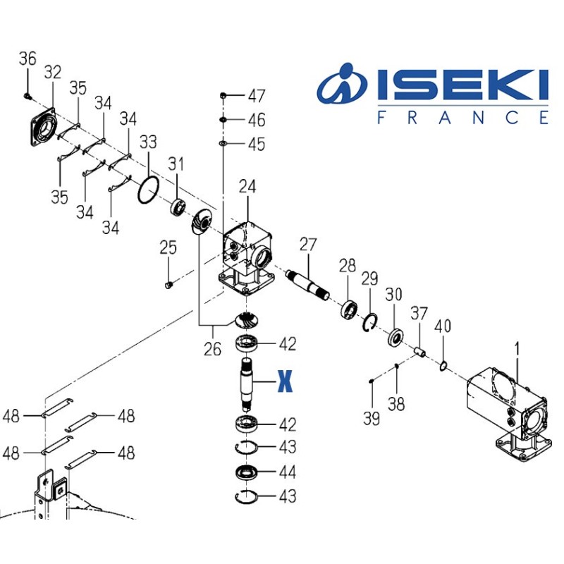 Arbre de Lame ISEKI (8668-201-076-00)