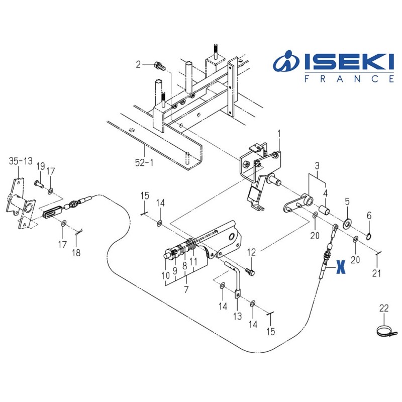 Câble de Frein ISEKI (1770-315-500-10)