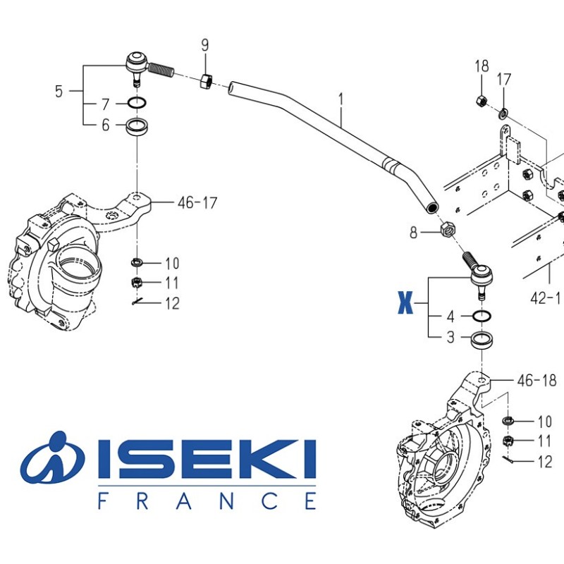 Rotule Gauche ISEKI (1550-403-210-00)