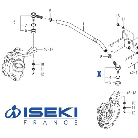 Rotule Gauche ISEKI (1550-403-210-00)