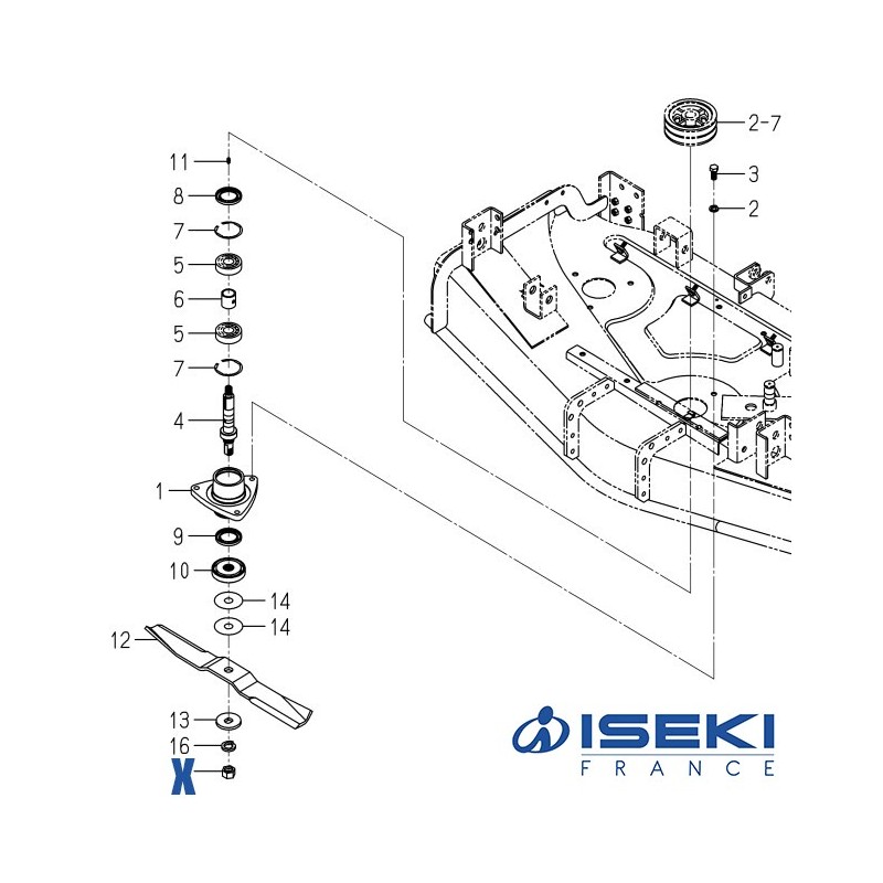 Écrou de Lame ISEKI (8595-306-007-00)
