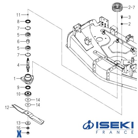 Écrou de Lame ISEKI (8595-306-007-00)