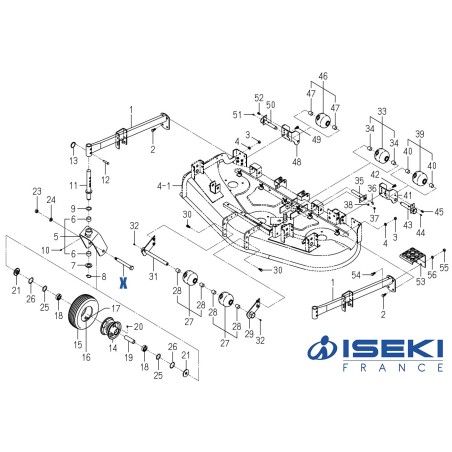Axe ISEKI (8654-501-002-00)