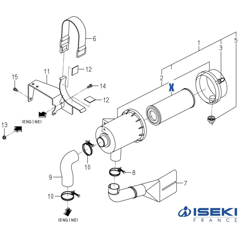 Filtre à Air ISEKI (1650-104-203-00/A)