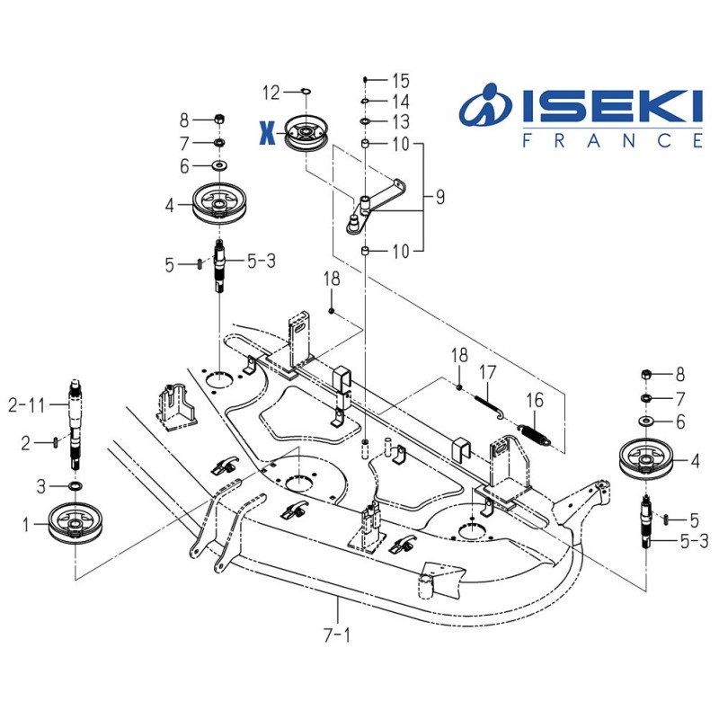 Galet ISEKI (3100-703-230-10)