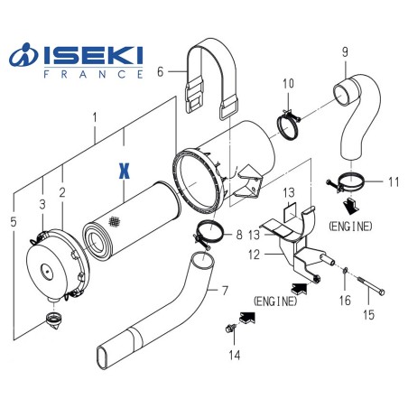 Filtre à Air ISEKI (1650-104-203-00/A)