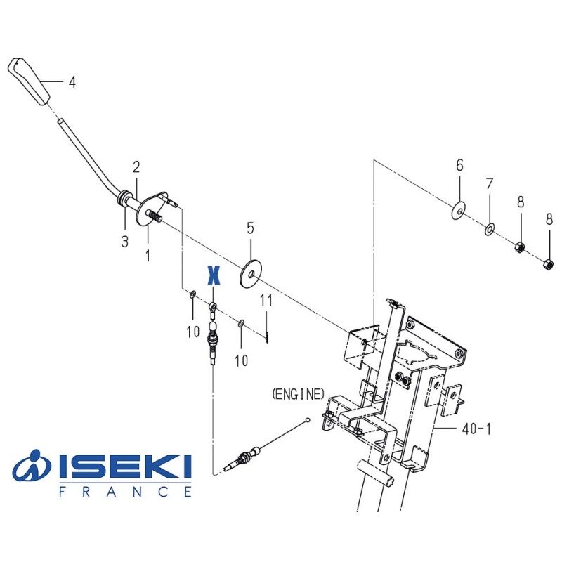 Câble Accélérateur ISEKI (1771-117-210-00)