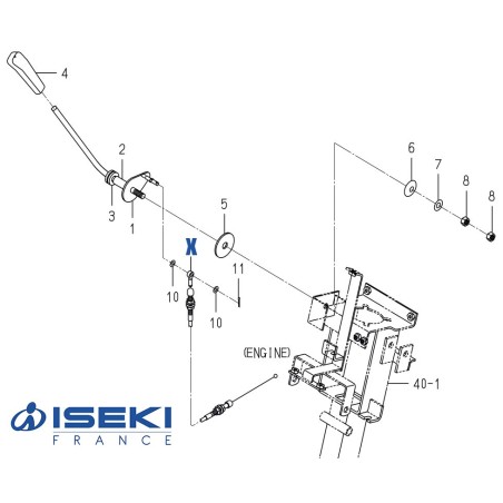 Câble Accélérateur ISEKI (1771-117-210-00)