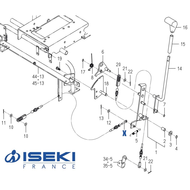 Câble Auto-Cruise ISEKI (1771-275-280-00)
