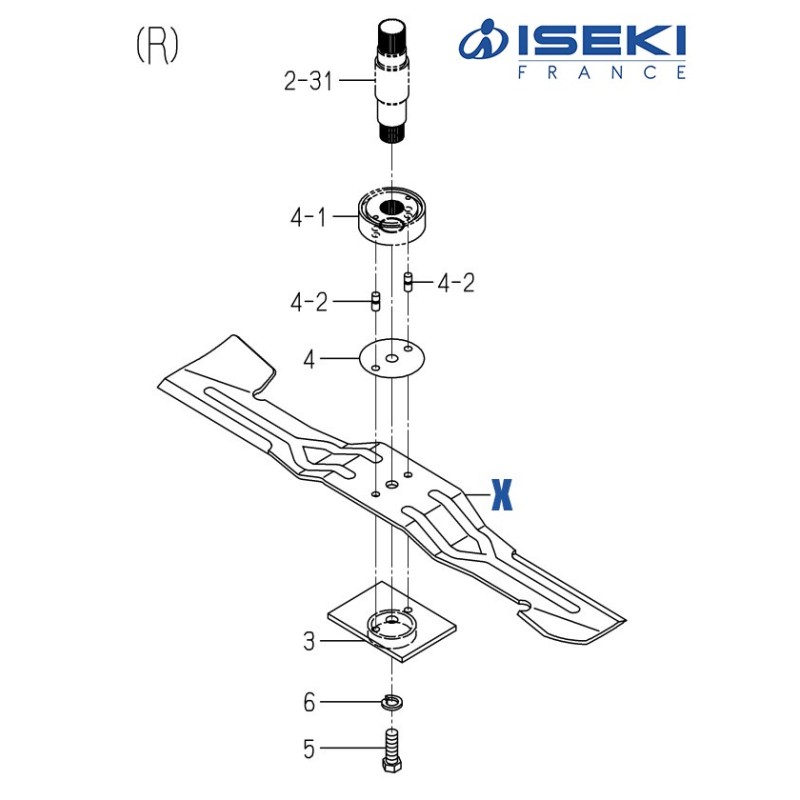Lame Droite ISEKI (8667-306-012-00)