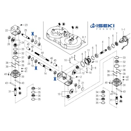 Roulement de Boîtier ISEKI (V600-110-620-50)