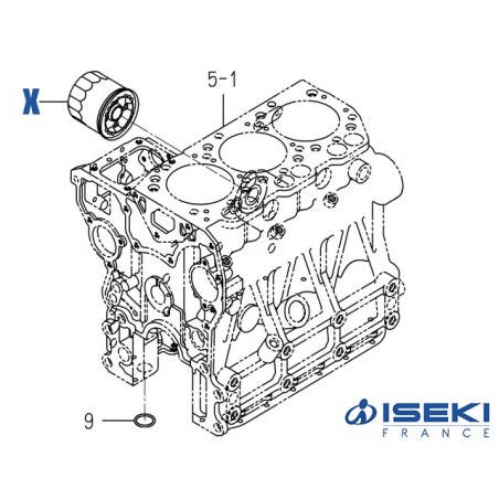 Filtre à Huile ISEKI (6213-240-005-10/A)
