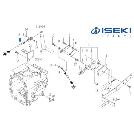 Câble Frein à Main ISEKI (1774-313-250-00)
