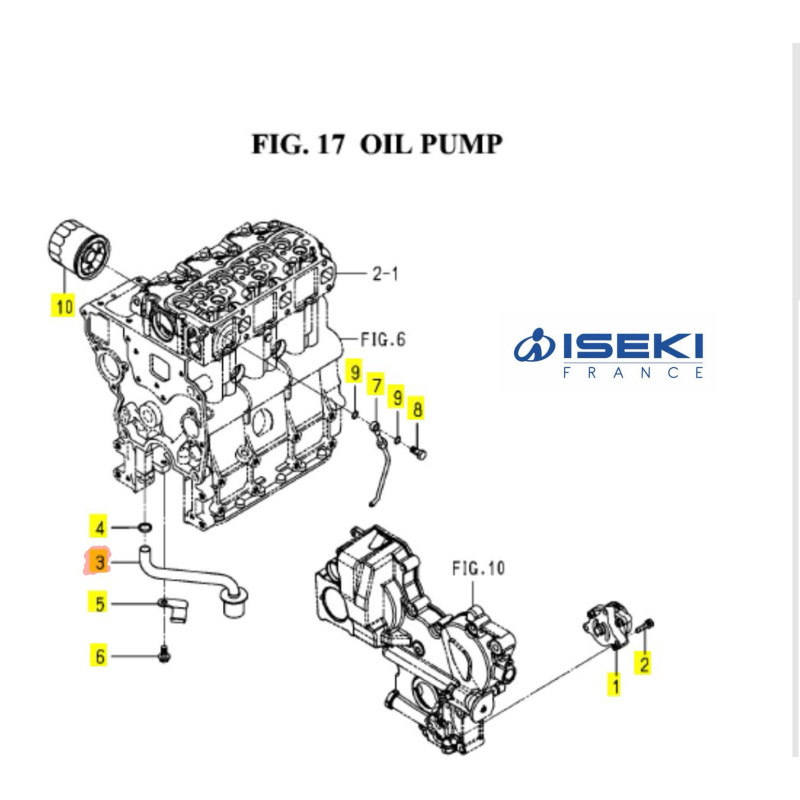 Crépine filtrante huile moteur