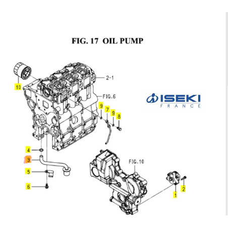 Crépine filtrante huile moteur