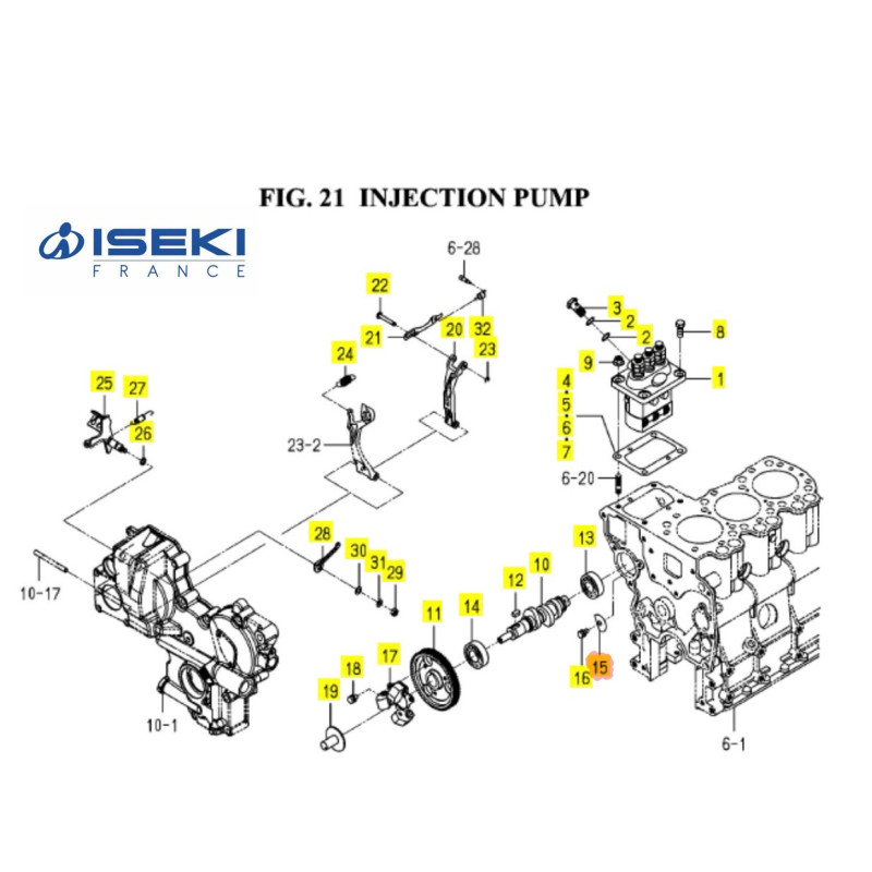 Platine axiale injection